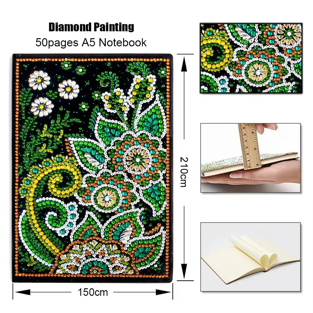 Carnet “Diamant 5D Oriental” – Un Écrin de Lumière Pour Vos Idées