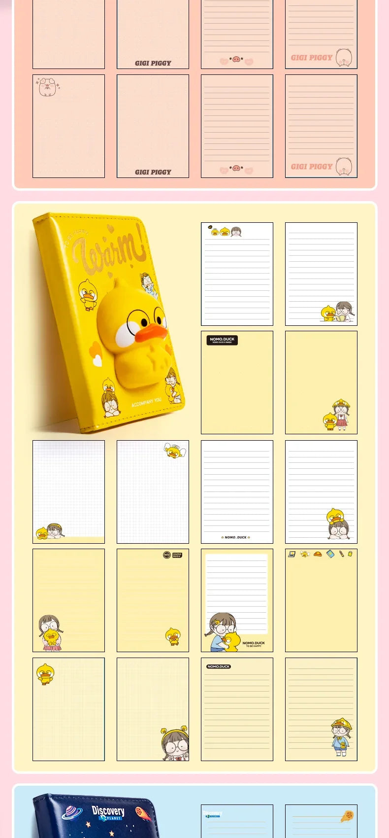 Carnet Anti-Stress à Motif Cartoon – Doux et Créatif 3D