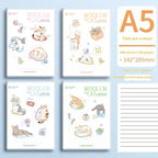 Carnet Animal Lot de 4 – Carnet à Couverture Plastique Souple