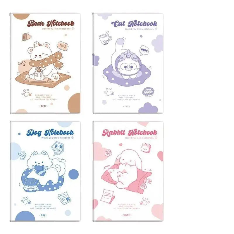 Carnet Animal Lot de 4 – Carnet à Couverture Plastique Souple