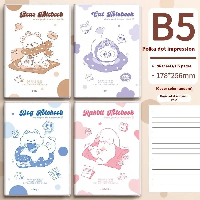 Carnet Animal Lot de 4 – Carnet à Couverture Plastique Souple