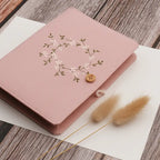 Carnet Brodé en Tissu Rose