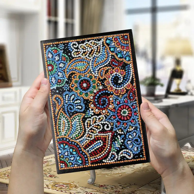 "5D Diamond" Notebook with Colorful Floral Patterns