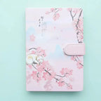 “Sakura Sweetness” Notebook – Kawaii Cat Under Japanese Flowers