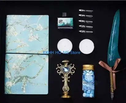 coffret-carnet-asiatique-stylo-plume-accessoires-Fleur1