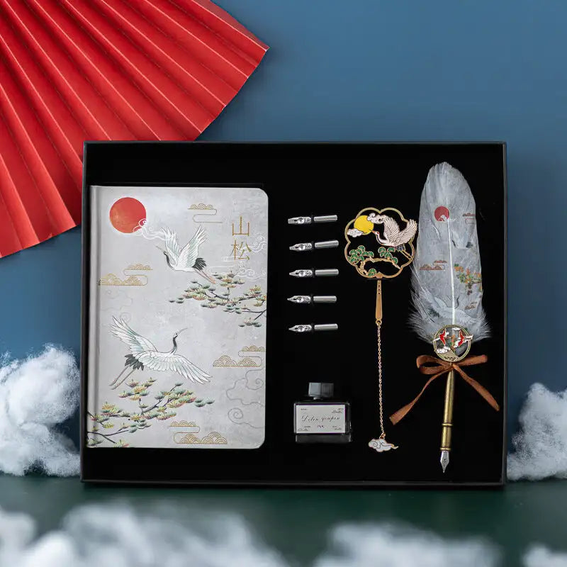 Coffret Carnet Asiatique - Stylo Plume & Accessoires