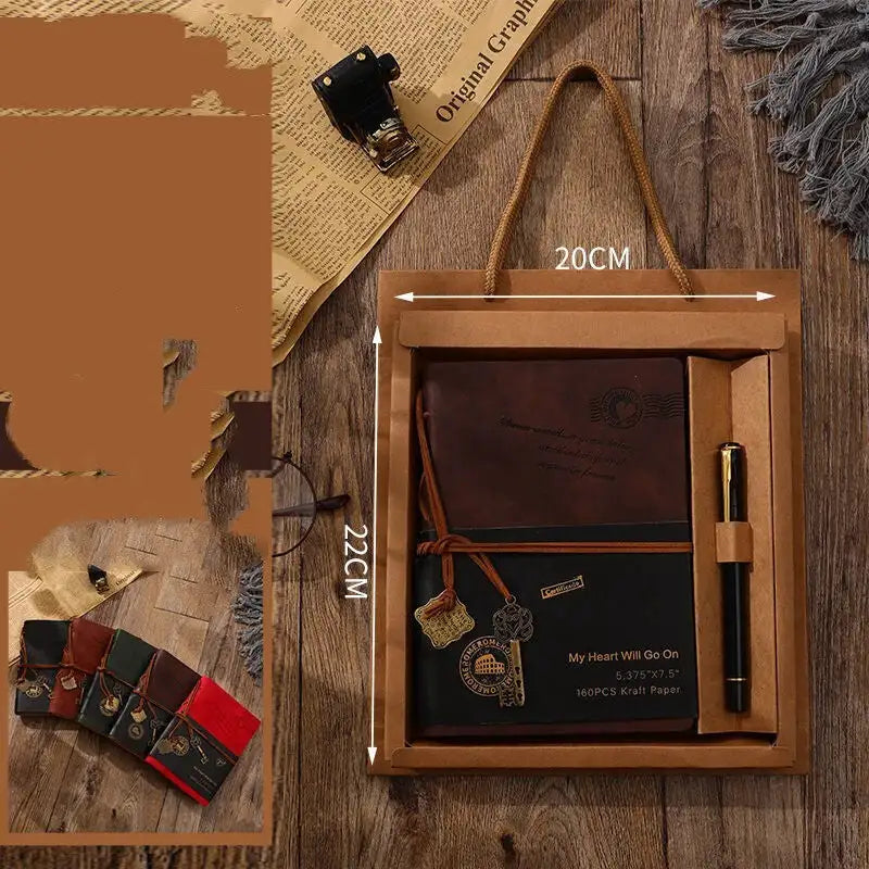 Coffret Journal Intime Vintage avec Stylo
