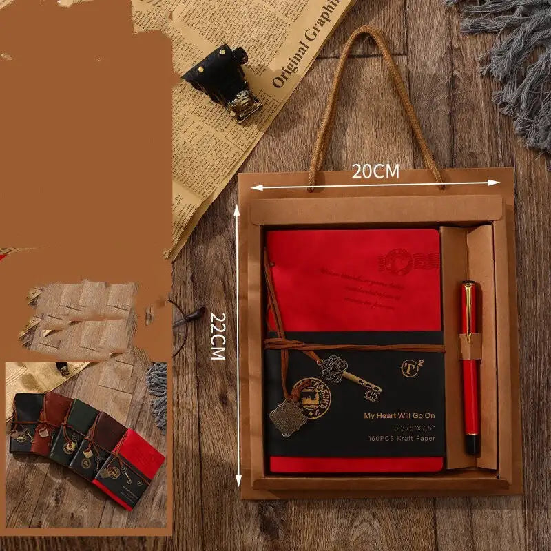 Coffret Journal Intime Vintage avec Stylo