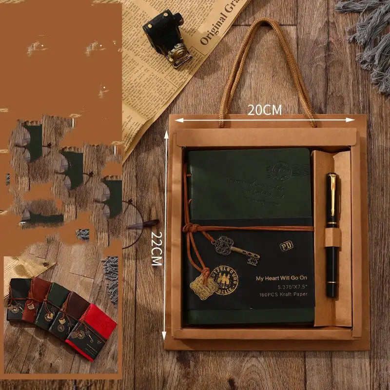 Coffret Journal Intime Vintage avec Stylo