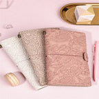 Notebook Rétro à Dentelle Sculptée – Format de Poche