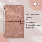 Notebook Rétro à Dentelle Sculptée – Format de Poche