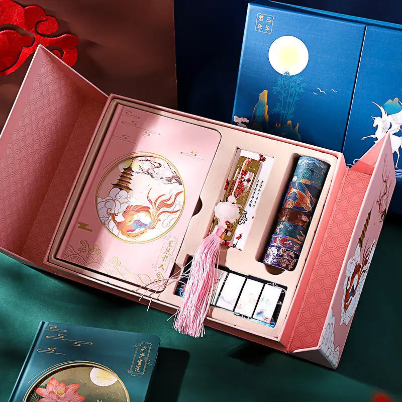 Notebook Rigide Créatif - Thème Asiatique - Coffret Cadeau