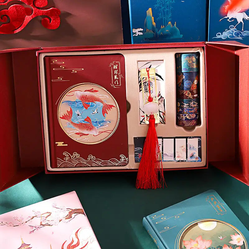 Notebook Rigide Créatif - Thème Asiatique - Coffret Cadeau