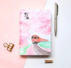 “Sakura Express” Hardcover Notebook – Japanese Flowers and Pattern
